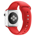 Double Nail Silicone Strap Watch Band For Apple Watch Series 7 45mm / 6 & SE & 5 & 4 44mm / 3 & 2 & 1 42mm(Red)