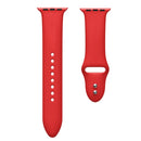 Double Nail Silicone Strap Watch Band For Apple Watch Series 7 45mm / 6 & SE & 5 & 4 44mm / 3 & 2 & 1 42mm(Red)