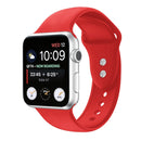 Double Nail Silicone Strap Watch Band For Apple Watch Series 7 45mm / 6 & SE & 5 & 4 44mm / 3 & 2 & 1 42mm(Red)
