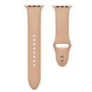 Double Nail Silicone Strap Watch Band For Apple Watch Series 7 45mm / 6 & SE & 5 & 4 44mm / 3 & 2 & 1 42mm(Walnut Brown)
