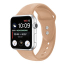 Double Nail Silicone Strap Watch Band For Apple Watch Series 7 45mm / 6 & SE & 5 & 4 44mm / 3 & 2 & 1 42mm(Walnut Brown)