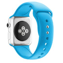 Double Nail Silicone Strap Watch Band For Apple Watch Series 7 45mm / 6 & SE & 5 & 4 44mm / 3 & 2 & 1 42mm(Blue)