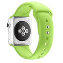 Double Nail Silicone Strap Watch Band For Apple Watch Series 7 45mm / 6 & SE & 5 & 4 44mm / 3 & 2 & 1 42mm(Green)