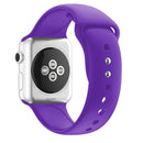 Double Nail Silicone Strap Watch Band For Apple Watch Series 7 45mm / 6 & SE & 5 & 4 44mm / 3 & 2 & 1 42mm(Purple)