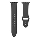 Double Nail Silicone Strap Watch Band For Apple Watch Series 7 45mm / 6 & SE & 5 & 4 44mm / 3 & 2 & 1 42mm(Dark Grey)
