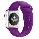 Double Nail Silicone Strap Watch Band For Apple Watch Series 7 45mm / 6 & SE & 5 & 4 44mm / 3 & 2 & 1 42mm(Dark Purple)