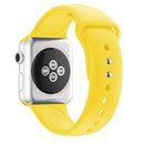 Double Nail Silicone Strap Watch Band For Apple Watch Series 7 45mm / 6 & SE & 5 & 4 44mm / 3 & 2 & 1 42mm(Yellow)
