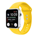 Double Nail Silicone Strap Watch Band For Apple Watch Series 7 45mm / 6 & SE & 5 & 4 44mm / 3 & 2 & 1 42mm(Yellow)