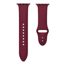 Double Nail Silicone Strap Watch Band For Apple Watch Series 7 45mm / 6 & SE & 5 & 4 44mm / 3 & 2 & 1 42mm(Wine Red)