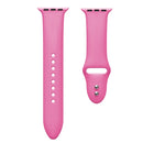 Double Nail Silicone Strap Watch Band For Apple Watch Series 7 45mm / 6 & SE & 5 & 4 44mm / 3 & 2 & 1 42mm(Hot Pink)