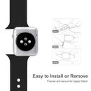 Double Nail Silicone Strap Watch Band For Apple Watch Series 7 45mm / 6 & SE & 5 & 4 44mm / 3 & 2 & 1 42mm(White)