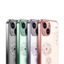 Electroplating Diamond Dandelion Pattern TPU Shockproof Protective Case For iPhone 13(Rose Gold)