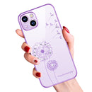 Electroplating Diamond Dandelion Pattern TPU Shockproof Protective Case For iPhone 13(Rose Gold)