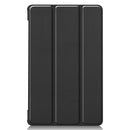 For Lenovo Tab M8 3rd Gen Custer Texture Horizontal Flip Leather Case with Three-folding Holder(Black)
