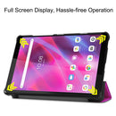 For Lenovo Tab M8 3rd Gen Custer Texture Horizontal Flip Leather Case with Three-folding Holder(Purple)