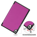 For Lenovo Tab M8 3rd Gen Custer Texture Horizontal Flip Leather Case with Three-folding Holder(Purple)