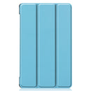 For Lenovo Tab M8 3rd Gen Custer Texture Horizontal Flip Leather Case with Three-folding Holder(Sky Blue)