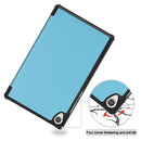 For Lenovo Tab M8 3rd Gen Custer Texture Horizontal Flip Leather Case with Three-folding Holder(Sky Blue)
