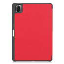 For Xiaomi Pad 5 / 5 Pro Custer Texture Horizontal Flip Leather Case with Three-folding Holder & Sleep / Wake-up Function(Red)