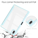 For Xiaomi Pad 5 / 5 Pro Three-fold Transparent TPU Horizontal Flip Leather Case with Pen Slot & Three-fold Holder & Sleep / Wake-up Function(Sky Cloud Blue)