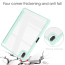 For Xiaomi Pad 5 / 5 Pro Three-fold Transparent TPU Horizontal Flip Leather Case with Pen Slot & Three-fold Holder & Sleep / Wake-up Function(Mint Green)