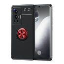 For vivo X70 Pro Metal Ring Holder 360 Degree Rotating TPU Case(Black+Red)