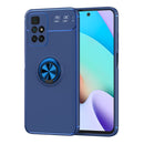 For Xiaomi Redmi 10 Metal Ring Holder 360 Degree Rotating TPU Case(Blue)