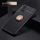 For Xiaomi Redmi 10 Metal Ring Holder 360 Degree Rotating TPU Case(Black+Rose Gold)