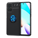 For Xiaomi Redmi 10 Metal Ring Holder 360 Degree Rotating TPU Case(Black+Blue)