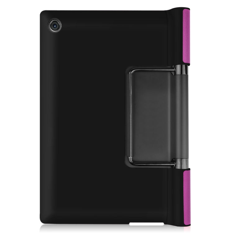 For Lenovo Yoga Tab 11 Custer Texture Horizontal Flip PU Leather Case with Holder & Sleep / Wake-up Function(Purple)