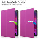 For Lenovo Yoga Tab 11 Custer Texture Horizontal Flip PU Leather Case with Holder & Sleep / Wake-up Function(Purple)
