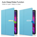 For Lenovo Yoga Tab 11 Custer Texture Horizontal Flip PU Leather Case with Holder & Sleep / Wake-up Function(Sky Blue)