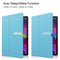 For Lenovo Yoga Tab 11 Custer Texture Horizontal Flip PU Leather Case with Holder & Sleep / Wake-up Function(Sky Blue)