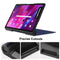 For Lenovo Yoga Tab 11 Custer Texture Horizontal Flip PU Leather Case with Holder & Sleep / Wake-up Function(Dark Blue)