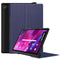For Lenovo Yoga Tab 11 Custer Texture Horizontal Flip PU Leather Case with Holder & Sleep / Wake-up Function(Dark Blue)