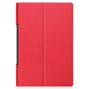For Lenovo Yoga Tab 11 Custer Texture Horizontal Flip PU Leather Case with Holder & Sleep / Wake-up Function(Red)
