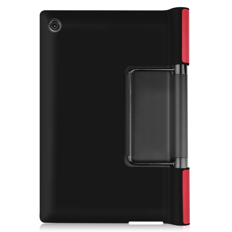 For Lenovo Yoga Tab 11 Custer Texture Horizontal Flip PU Leather Case with Holder & Sleep / Wake-up Function(Red)