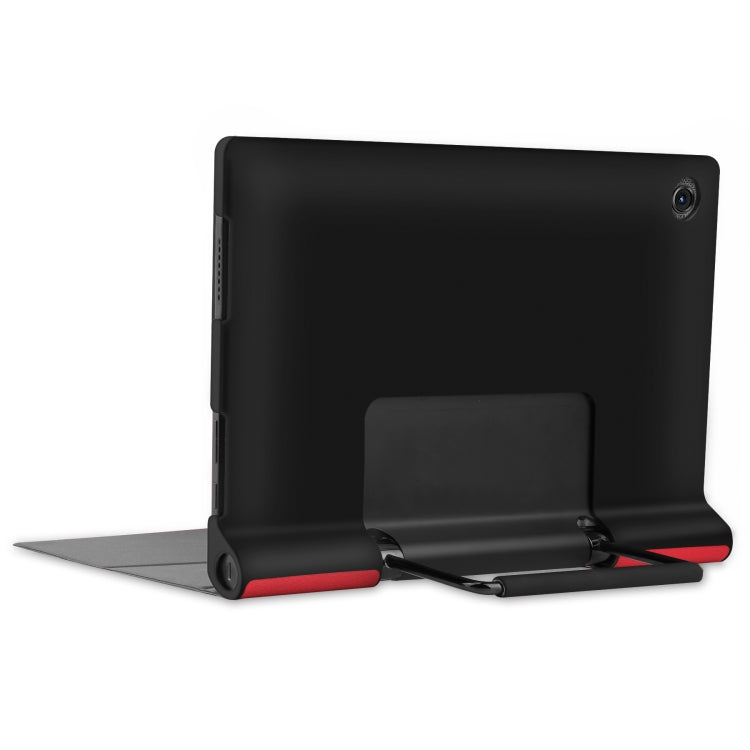 For Lenovo Yoga Tab 11 Custer Texture Horizontal Flip PU Leather Case with Holder & Sleep / Wake-up Function(Red)