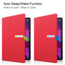 For Lenovo Yoga Tab 11 Custer Texture Horizontal Flip PU Leather Case with Holder & Sleep / Wake-up Function(Red)