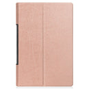 For Lenovo Yoga Tab 11 Custer Texture Horizontal Flip PU Leather Case with Holder & Sleep / Wake-up Function(Rose Gold)