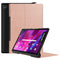 For Lenovo Yoga Tab 11 Custer Texture Horizontal Flip PU Leather Case with Holder & Sleep / Wake-up Function(Rose Gold)