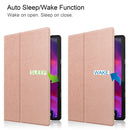 For Lenovo Yoga Tab 11 Custer Texture Horizontal Flip PU Leather Case with Holder & Sleep / Wake-up Function(Rose Gold)