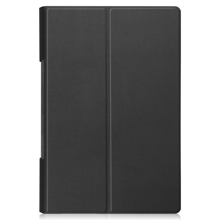 For Lenovo Yoga Tab 11 Custer Texture Horizontal Flip PU Leather Case with Holder & Sleep / Wake-up Function(Black)