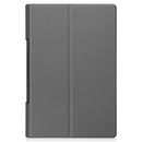 For Lenovo Yoga Tab 11 Custer Texture Horizontal Flip PU Leather Case with Holder & Sleep / Wake-up Function(Grey)