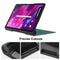 For Lenovo Yoga Tab 11 Custer Texture Horizontal Flip PU Leather Case with Holder & Sleep / Wake-up Function(Dark Green)