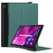 For Lenovo Yoga Tab 11 Custer Texture Horizontal Flip PU Leather Case with Holder & Sleep / Wake-up Function(Dark Green)