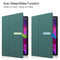 For Lenovo Yoga Tab 11 Custer Texture Horizontal Flip PU Leather Case with Holder & Sleep / Wake-up Function(Dark Green)