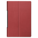 For Lenovo Yoga Tab 11 Custer Texture Horizontal Flip PU Leather Case with Holder & Sleep / Wake-up Function(Wine Red)