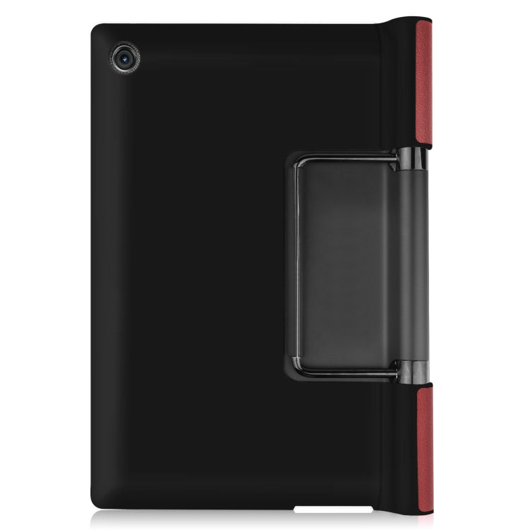 For Lenovo Yoga Tab 11 Custer Texture Horizontal Flip PU Leather Case with Holder & Sleep / Wake-up Function(Wine Red)