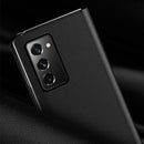 For Samsung Galaxy Z Fold2 5G Lychee Texture PU Card Slot Leather Case with Holder(Black)